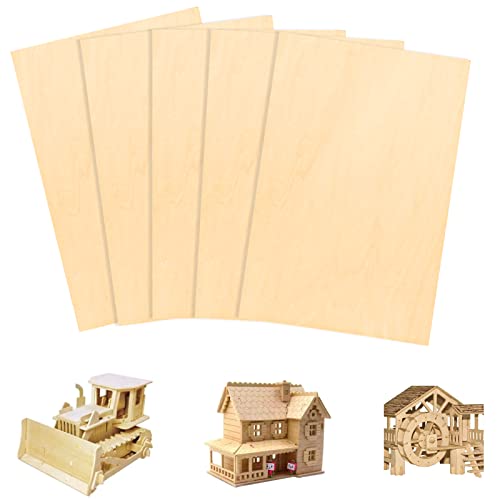 Chutoral 5 Stcke Sperrholz Platte 300 x 200 x 1.5 mm Rohlinge Balsa Holz Platten Dnne Linde Holzplatten fr DIY Handwerk Holz Mini Haus Boot Holzmodelle