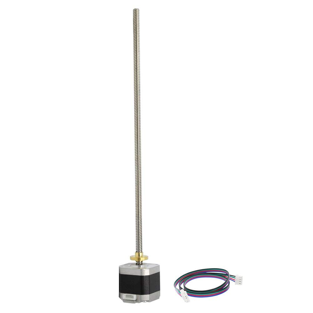 REES52 NEMA 17 Stepper Motor with Integrated 400mm T8 Lead Screw for RepRap Prusa i3 3D Printers Z Axis or CNC Machine-image-12