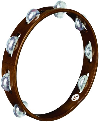 Meinl Percussion TA1A-AB Traditional 10-Inch Wood Tambourine with Single Row Aluminum Jingles - //coolthings.us