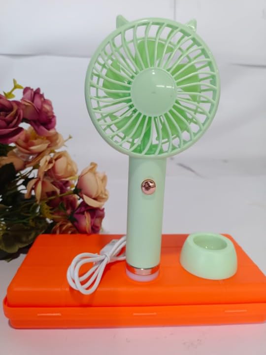 LEYSIN Mini Portable USB Fan with Led Light/Handheld Personal Cooling Fan with Packing Box for Travel, Outdoors, Indoors Ideal for Home, Office, Kitchen Use Pack Of 1 (B0CY9K9RD4) Amazon Price History, Amazon Price Tracker