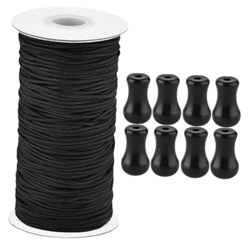 Cabilock Jalousieschnur Mit Schnurwickler Und Zugknöpfen Ersatz Schnur Für Raffrollos Aluminiumjalousien Deckenventilatoren Und Lichterketten Jalousiezubehör