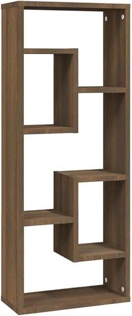 vidaXL Wall Shelf Living Room Furniture Cube Storage Hanging Floating Display Shelf Cube Organiser Wall Bookshelf Brown Oak Engineered Wood