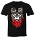 Produktbild MoonWorks Herren T-Shirt Katze Cat Steam-Punk schwarz XL