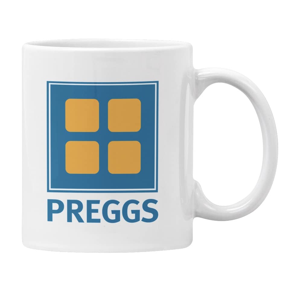 Preggs Mug Funny Pregnancy Gift for Mum Mother to be, Pregnant Gift (White #2, Preggs), White2, Standard