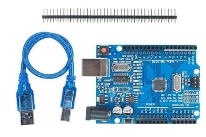 TESTIN ELECTRONICS UNO R3 SMD Board with Uno cable Jumper Wires HC-SR04-Ultrasonic Sensor and SG90 Servo Motor for Radar Kit 1