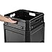 Global Industrial 42 Gallon Square Plastic Waste Receptacle W/Dome Lid, Black