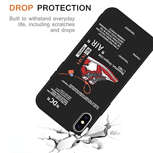 2 Pack Phone Case For Iphone X/Iphone Xs Case 5.8",Street Fashion Sports Shoes Brand Cool Designer Cases, Creative Label Printed For Women Men Boys Girls Kids,Soft Tpu Funda Para Iphonex, Pattern 1 #TOP4