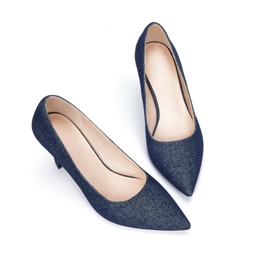 Elisabet Tang Women’s High Heel Closed Toe Pumps Pointed Toe 3.15 inch Heels Shoes Slip On Classic Office Dress Pumps4