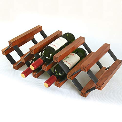 Soporte para botellas de vino de madera de roble miniatura 1