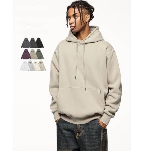 VFIVE UNFOUR Hip Hop Multi-colour Oversized Thick Cotton Hoodies Sweatshirts Solid Color Fashion Pullover2