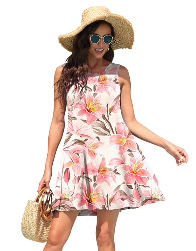 Image of WEACZZY Women Summer Casual Swing T Shirt Dresses Beach Cover up Loose Dress