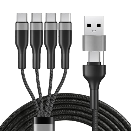 USB C Splitter Multi Charger Cable, USB A/C to USB C 3A Fast