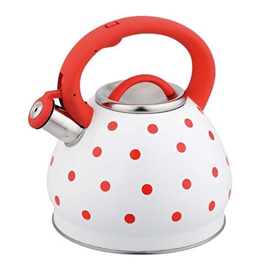 Hervidor de agua, hervidor de agua, cocina, inducción, hogar, antiVerbrüHungsgriff, té retro, bebida caliente para todas las luces exteriores de acero inoxidable, arnés rojo, 3L, 20 x 20 x 24 cm,