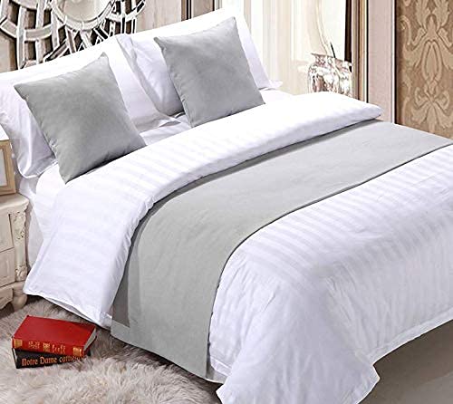 QFWMCW Hotel Bed Runner Home Bedding Scarf Protection Modern Solid Color Bed Spread Bed Decor Scarf for Queen King Size