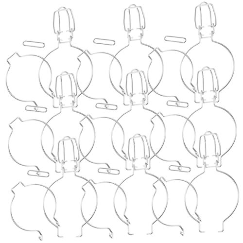 Didiseaon 10pièces Lot de Boucles De Verrouillage Métallique pour Bocaux Verre Scellées Et Hermétiques Compatibles Plupart des Canettes