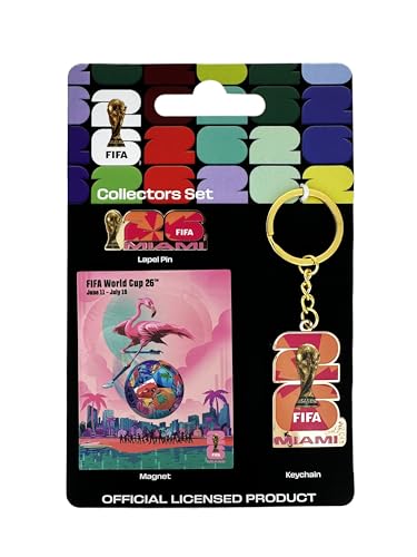 Image of FIFA World Cup Host City Collector's Set - Includes Lapel Pin, Keychain & Magnet - Celebrates Your Favorite Host City