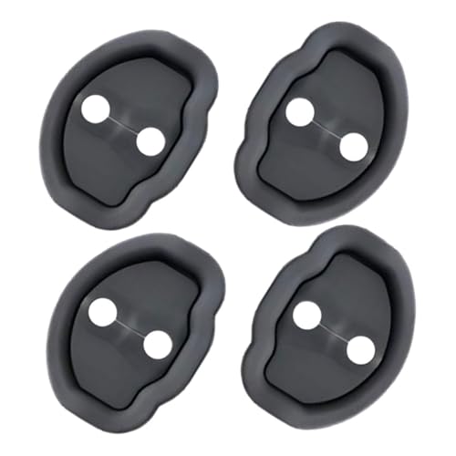 SOIMISS 4 pièces Protection de Serrure Porte Voiture Silicone pour Model et Y Couvre Targettes Amortisseurs Vibration et Rouille Installation Facile et du Bruit