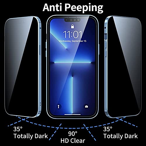 Coque anti-peep pour iPhone 13 Mini verre trempé coque magnétique - 4