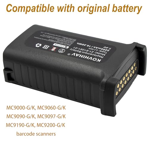 4 Pack MC9000 Barcode Scanner Battery Compatible with MC9090 MC9190 MC9060 21-65587-03 82-111734-01 21-65587-02