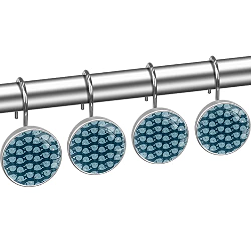 Crochets pour rideau de douche en acier inoxydable durable x12