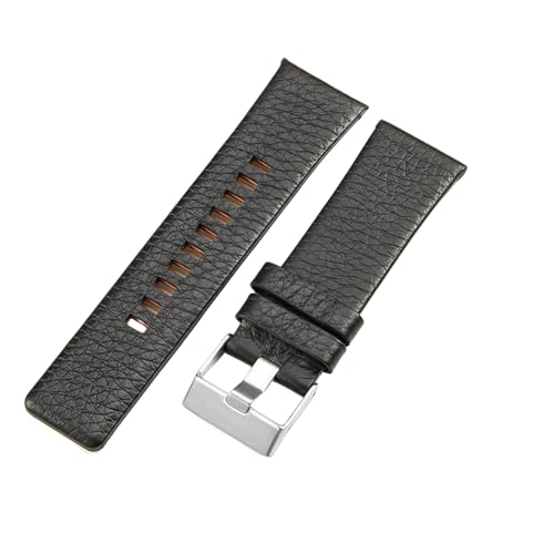 Bracelet montre cuir 27mm fermoir acier pour Diesel DZ4323 DZ7312