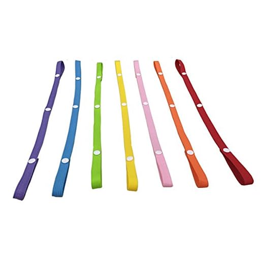 Amorar Paquet DE 7 Harnais de Harnais de Jouets d'enfant en Bas Ge Tétine Cup Sucette Stop Dropping Titulaire Fermeture à Pression - Réglable