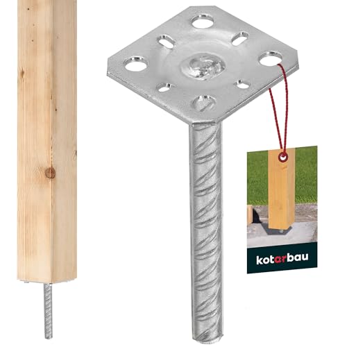 KOTARBAU® Pfostenträger 80x80 mm aus Feuerverzinkt Stahl Betonanker für Pfosten Holzpfosten Pfostenschuh Pfostenanker Zaunpfosten Metall Bodenfuß für Vierkantholzpfosten Einbetonieren Pfostenträger KOTARBAU® Pfostenträger 80x80 mm aus Feuerverzinkt Stahl Betonanker für Pfosten Holzpfosten Pfostenschuh Pfostenanker Zaunpfosten Metall Bodenfuß für Vierkantholzpfosten Einbetonieren Pfostenträger