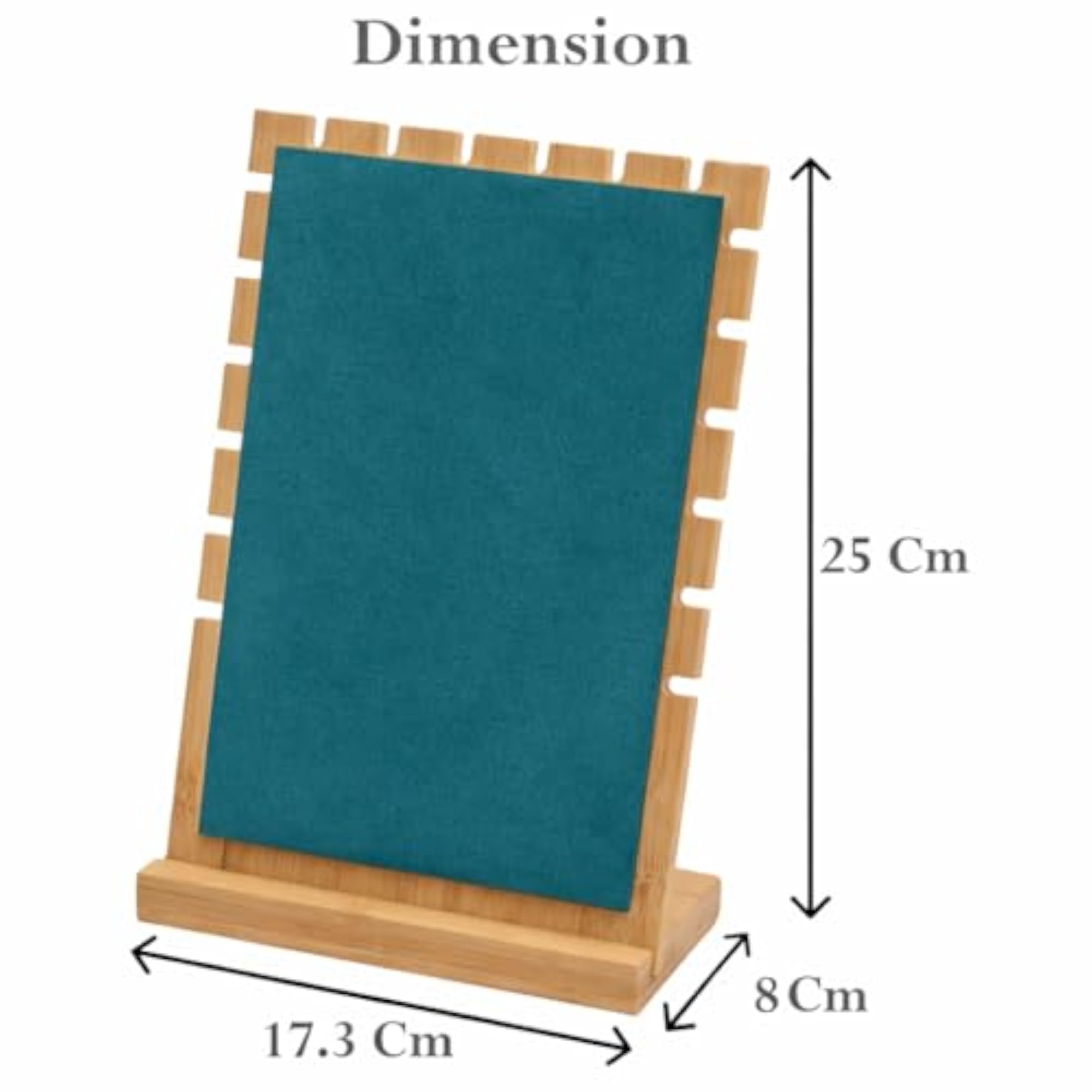 Bamboo Necklace Display Stand with Fabric Panel