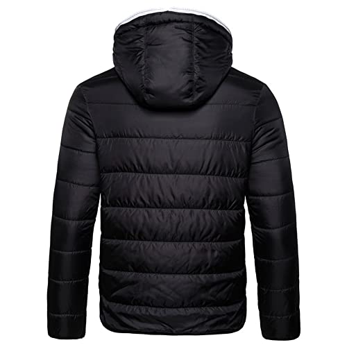 CNSTORE casacos e jaquetas masculinos Jaqueta puffer manga longa com capuz e zíper Jaqueta casual Sl