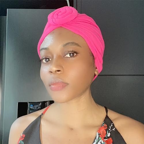 Image of KYNARI Turban Head Wraps for Women, Pretied Stretch Bonnet Hair Wrap | African Knot Turban Hats Pre Twist Headwear Soft Head Scarf Elastic and Breathable Head Covering Cancer Caps for Black Women