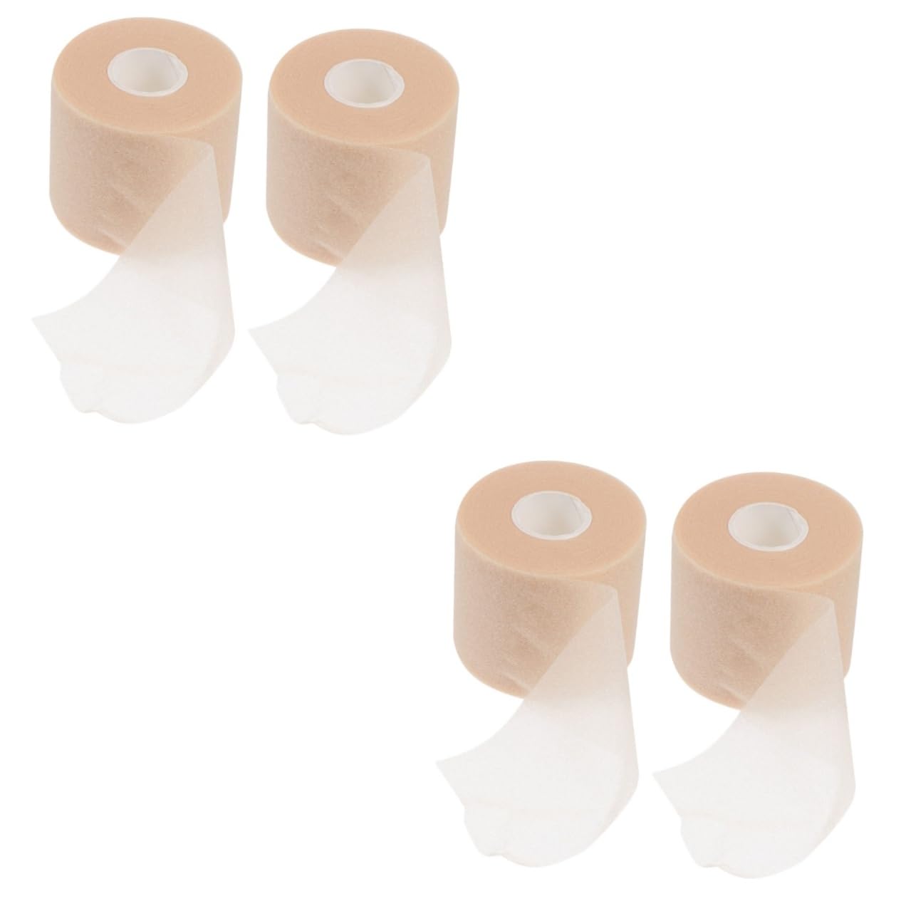 SEWOART 4 Rolls Sports Underwrap Self Tape Tape Self- Adherent Tape Tape Prewrap Athletic Tape Breathable Atheltic Tape Khaki Sponge