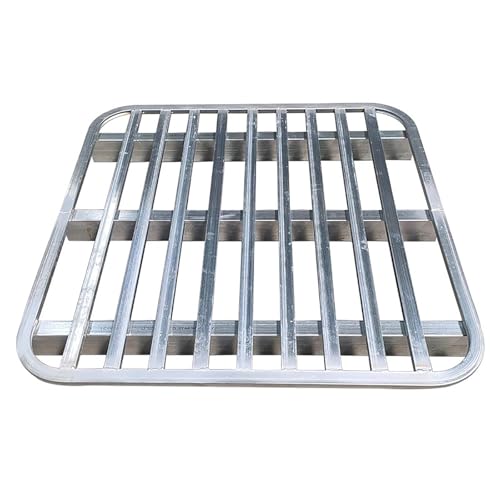 Palé de Acero para Carretilla Elevadora con Superficie Antideslizante, Ideal para Logística y Uso en Almacenes(110x130cm)