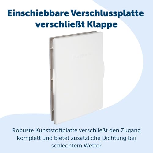 PetSafe - Haustiertür für Extreme Wetterbedingungen - Mit DREI Klappen, Energieeffizient, Anpassbarer Rahmen - Wetterbeständig, Isolierung gegen Hitze und Kälte - Klein