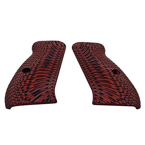 CZ 75 Compact G10 Grips, Sunburst Texture, Cool Hand Brand Cherry Color - Thumbnail 6