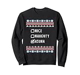 Nice, Naughty, Asuna, Ugly Sweater Style Sweatshirt
