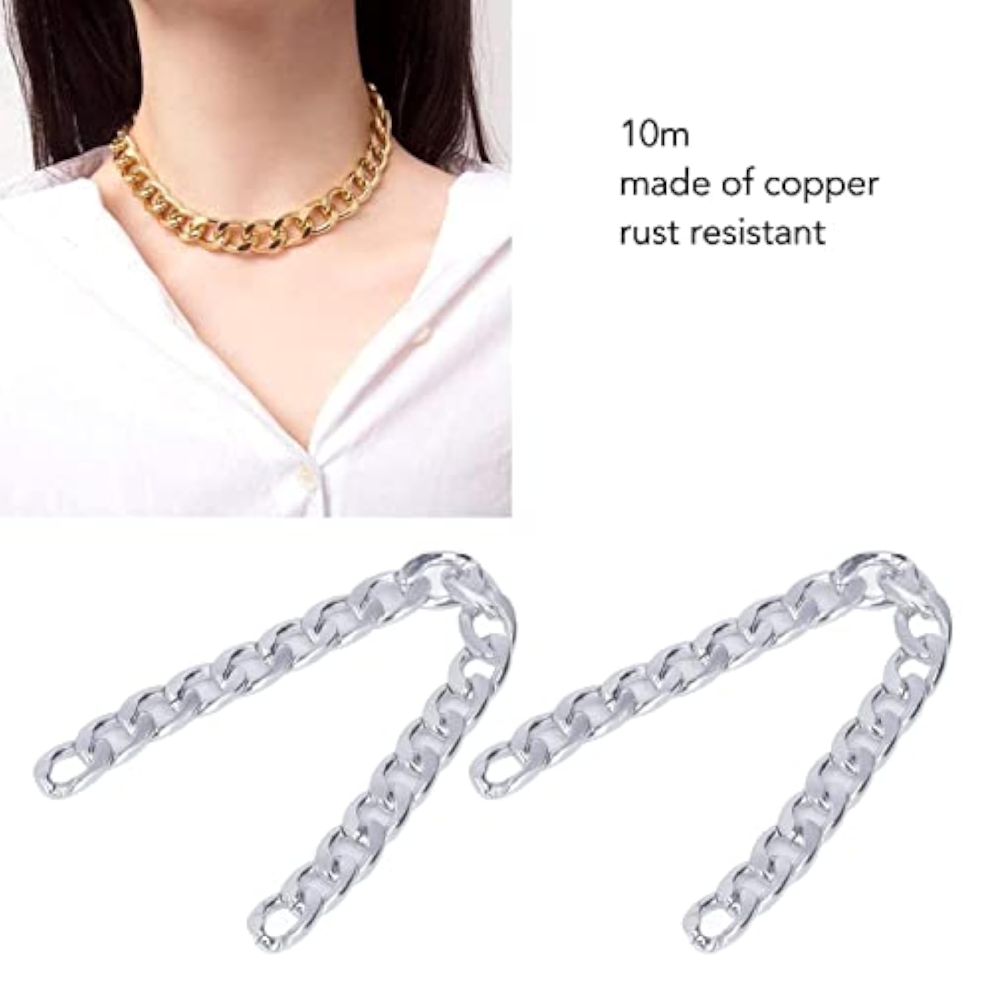 Copper Curb Chains for Jewelry Making