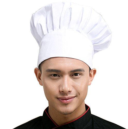 Hyzrz Set Of 3 Pack Adult Chef Hat Adult Adjustable Elastic Baker Kitchen Cooking Chef Cap 3 Pieces (Multicolor) #TOP1