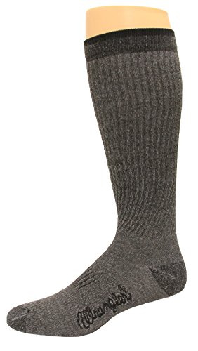 Wrangler Lightweight Ultra-Dri Over The Calf Boot Socks 1 Pair, Black, W 10-12 / M 8.5-10.5