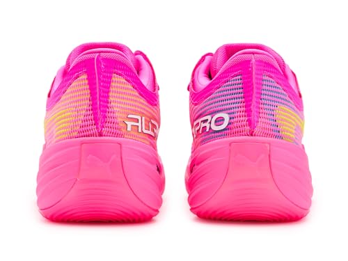 PUMA Mens All-Pro Nitro 2 Showtime Basketball Shoes Poison Pink/Bright Aqua/Lime Squeeze 14 Medium - image 7