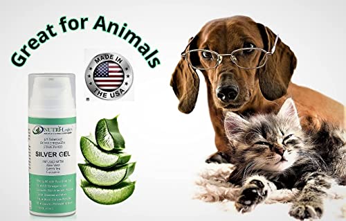 Colloidal Silver Gel - 4 Oz -Ph Balanced, With Aloe , Curcumin & Green Tea - Advanced 80 Ppm Structured Silver Gel In Contamination Proof Container, First Aid, Burns, Sore Joints & More #TOP4