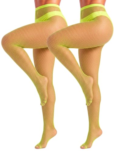 Image of ZINTEDI 2 Pairs Womens Fishnet Stockings High Waist Tights Fishnets Fishnet Tights for Women