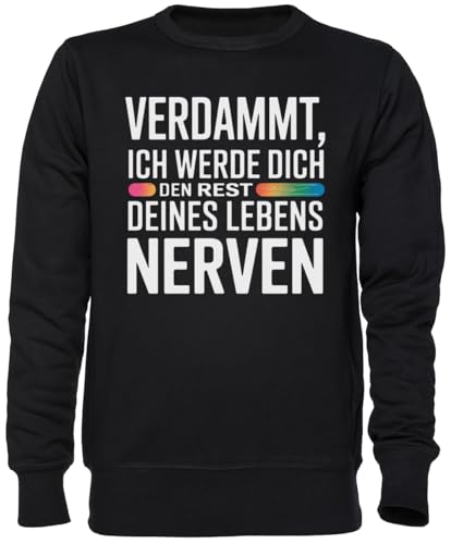 Sweat-shirt noir homme femme col rond jumper unisexe en jersey noir