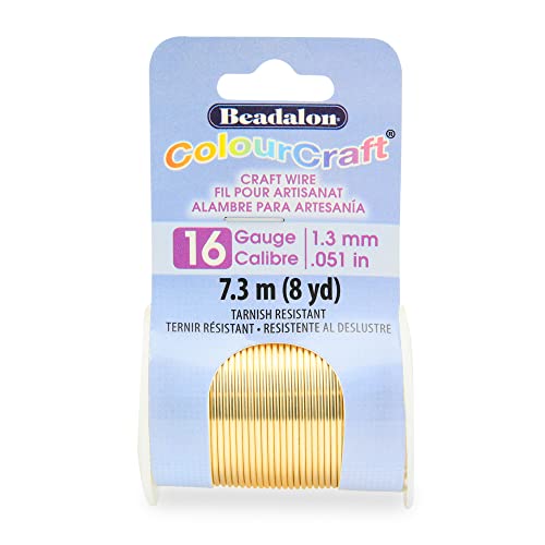 Fil de cuivre Beadalon ColourCraft 16Ga or matériel fil de fer créatif pour loisirs créatifs