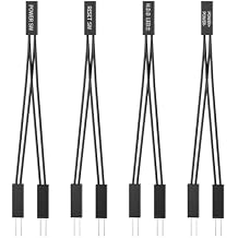 PC Power Switch Splitter, 2 Pin 2.54mm 1 Female to 2 Male Power SW Reset SW HDD LED Jumper Splitter Adapter for PC Motherboard Power ON Off Reset Hard Drive LED