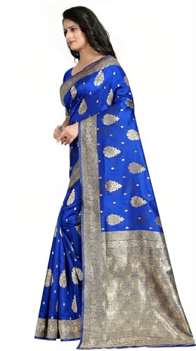 Image of C J Enterprise Women's Pure Kanjivaram Soft Silk Saree Banarasi Style Ladies Sadi With Blouse Piece for Wedding (Eagle-3-51)