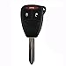 KEMANI Uncut Blank 3 Buttons Remote Keyless Entry Key Fob Case Shell Repair Fit for Mitsubishi Chrysler Dodge Durango 2004-2009