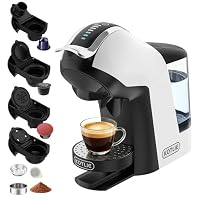 KOTLIE EM-308B Kapselkaffeemaschine, geeignet für NES/DG/MIO/ESE-Kapseln und gemahlenen Kaffee, 1-Liter-Wassertank, 3 Brüh-Temperaturen, ideal für Küche, Wohnung und Büro – Ansicht 1