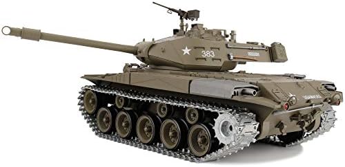 HENG LONG Modified Edition 1/16 2.4ghz Remote Control US M41A3 Walker Bulld Dog Tank Model(360-Degree Rotating Turret)(Steel Gear Gearbox)(3800mah Battery)(Metal Tracks &Sprocket Wheel)