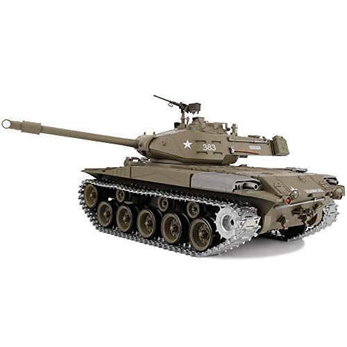 HengLong Modified Edition 1/16 2.4ghz Remote Control US M41A3 Walker Bulldog Tank Model(360-Degree Rotating Turret)(Steel Gear Gearbox)(3800mah Battery)(Metal Tracks &Sprocket Wheel)