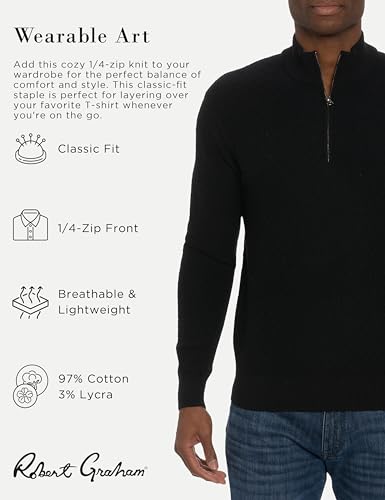 Robert Graham Men's 1/4-zip Long-Sleeve Sweater2